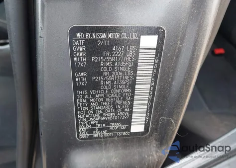 2011 Nissan Juke Sv from USA, damaged, VIN JN8AF5MVXBT017397